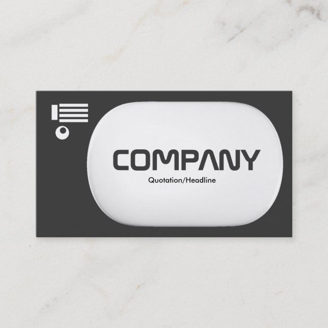 3d Lozenge - Dark Gray (333333) Business Card (Front)