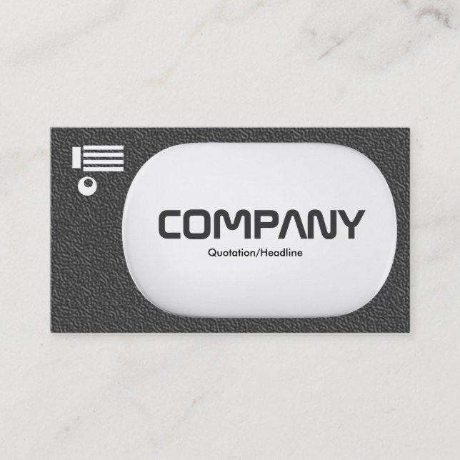 3d Lozenge - Dark Gray Embossed Texture Business Card (Front)