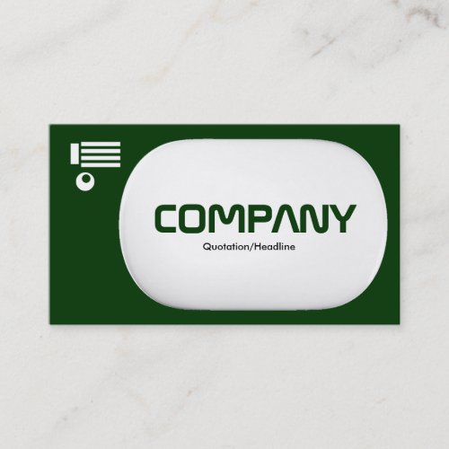 3d Lozenge _ Dark Green 003300 Business Card