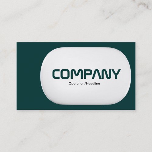 3d Lozenge _ Dark Green Business Card