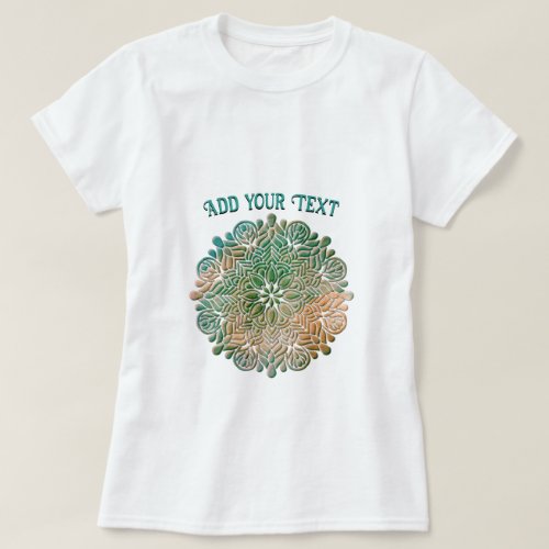 3D Mandala Meditation Yoga colorful background T_Shirt