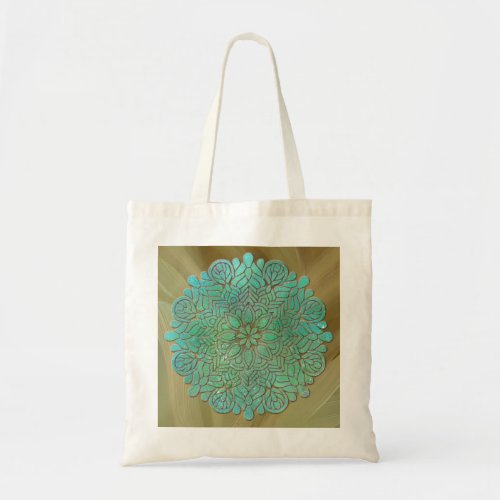 3D Mandala Meditation Yoga colorful background Tote Bag