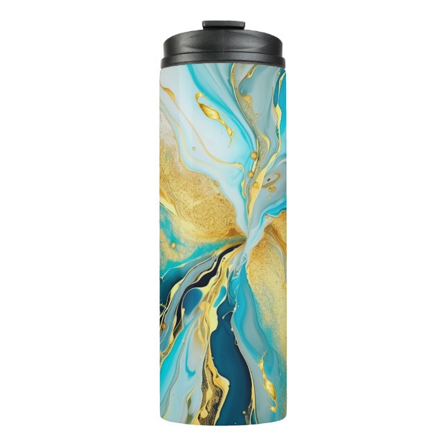 3D Marble Skinny Thermal Tumbler (Front)
