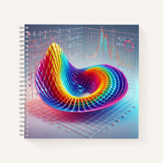 3D Math Surface Book Cover Abstract Calculus