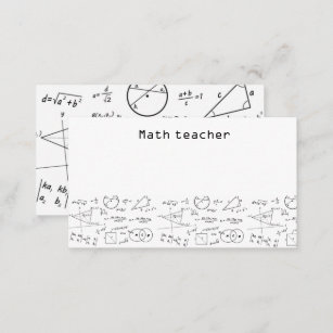 3D math white board math teacher Business Card
