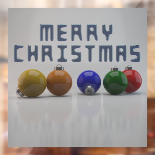 3d Merry Christmas Design Christmas Ornaments Window Cling
