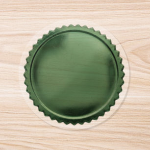 3D Metal Green Seal Foil Starburst Award Medal