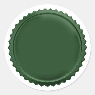 3D Metal Green Seal Foil Starburst Award Medal