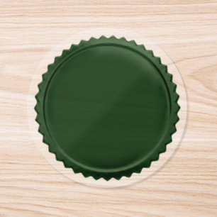3D Metal Green Seal Foil Starburst Award Medal