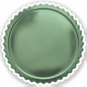 3D Metal Green Seal Foil Starburst Award Medal Sticker