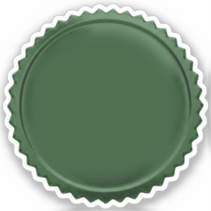 3D Metal Green Seal Foil Starburst Award Medal Sticker