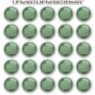 3D Metal Green Seal Foil Starburst Award Medal x25 Sticker
