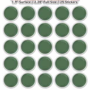 3D Metal Green Seal Foil Starburst Award Medal x25 Sticker