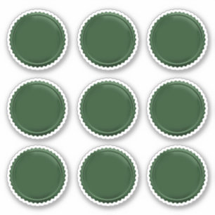 3D Metal Green Seal Foil Starburst Award Medal x9 Sticker