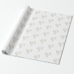 3D Metallic Gold Heart Swirl Wedding Anniversary Wrapping Paper<br><div class="desc">Elaborate Embossed Gold Heart Elegant Wedding Wrapping Paper Historians believe that the first depiction of the heart as a simple two-lobed shape with a point may have originated in an exquisitely illustrated 1344 medieval french manuscript. Enjoy this high quality paper with a beautiful rendition of the iconic heart symbol recreated...</div>