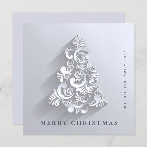 3D Minimalist  Christmas Tree Greeting Holiday Card