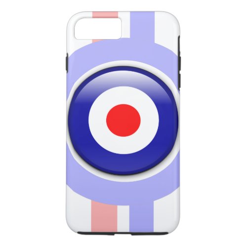 3d Mod target on Blue and red lines iPhone 8 Plus7 Plus Case