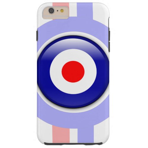 3d Mod target on Blue and red lines Tough iPhone 6 Plus Case