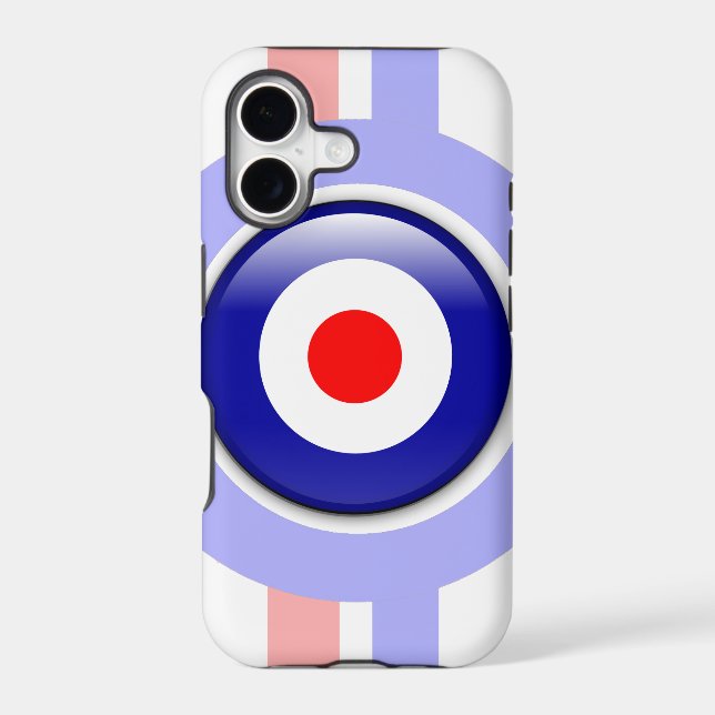 3d Mod target on Blue and red lines Iphone Case (Back)