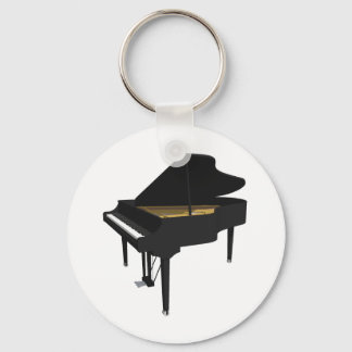 3D Model: Black Grand Piano: Keychain