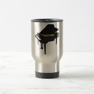 3D Model: Black Grand Piano: Travel Mug