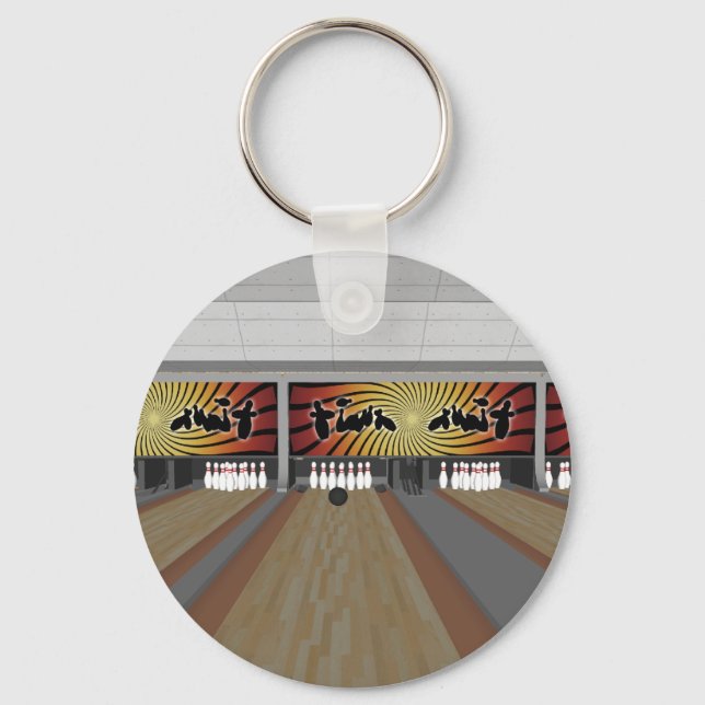 3D Model: Bowling Alley: Keychain (Front)