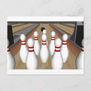 3D Model: Bowling Pins on Lane: Postcard