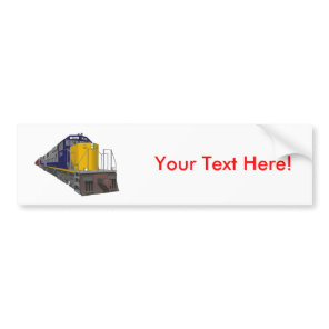 3D Model: Freight Train: Railroad: Bumper Sticker