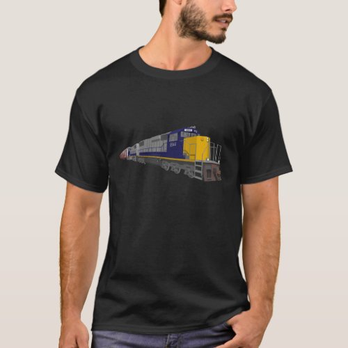 3D Model Freight Train Railroad T_Shirt