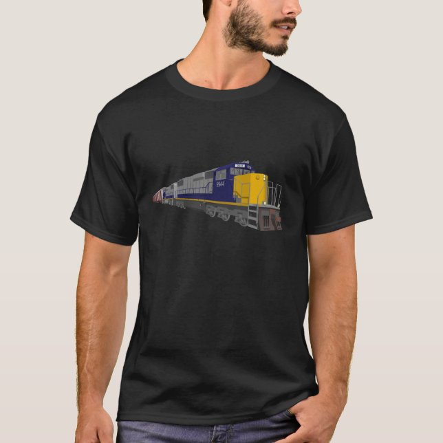 3D Model: Freight Train: Railroad: T-Shirt (Front)