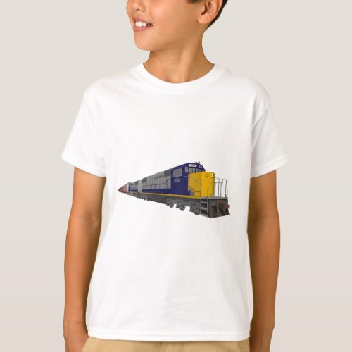 3D Model Freight Train Railroad T_Shirt