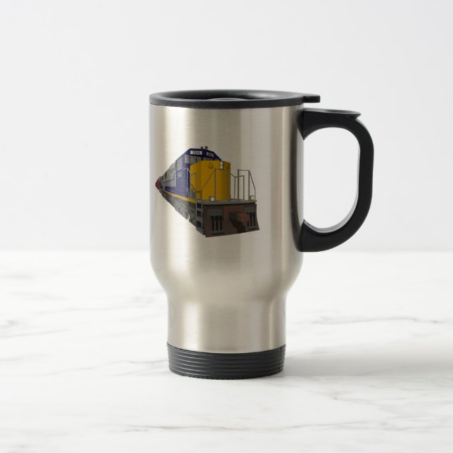 3D Model: Freight Train: Railroad: Travel Mug (Right)