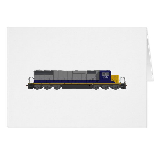 3D Model: Train Engine: Railroad: Cards (Front Horizontal)