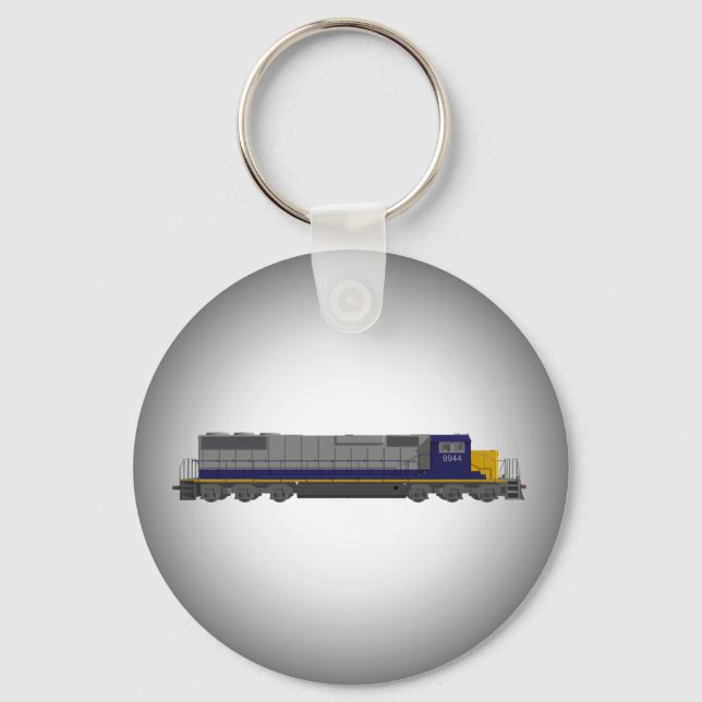 3D Model: Train Engine: Railroad: Keychain (Front)