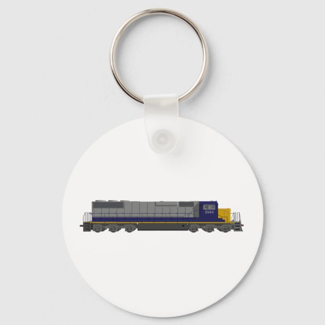 3D Model: Train Engine: Railroad: Keychain (Front)