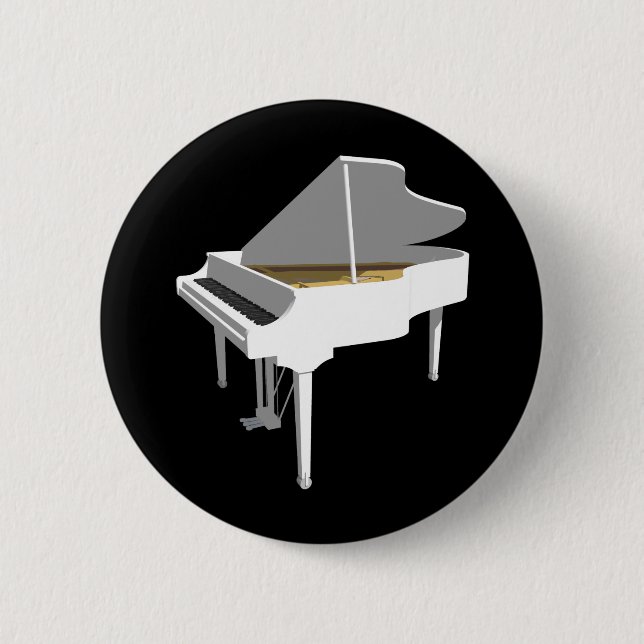 3D Model: White Grand Piano: Button (Front)