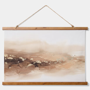 3D Modern Abstract Impasto Gold Warm Brown Decor Hanging Tapestry