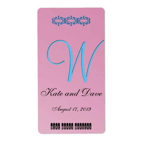 3d Monogram Pink Label