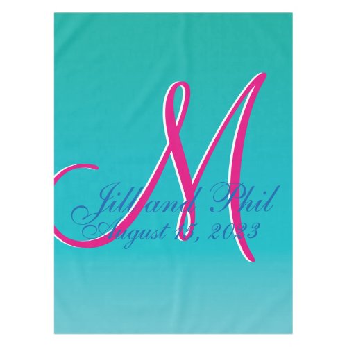 3d Monogram Turquoise