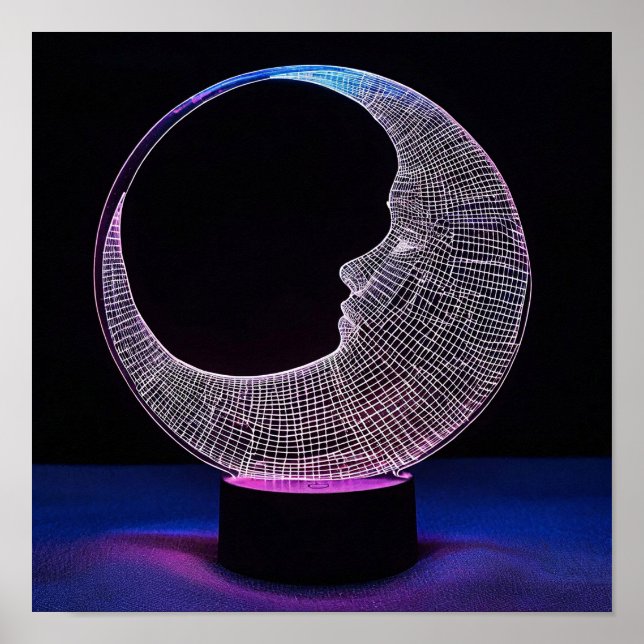 3d moon poster (Front)