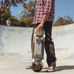 3D Mosaic Skateboard - Luxury Glitter Geometric