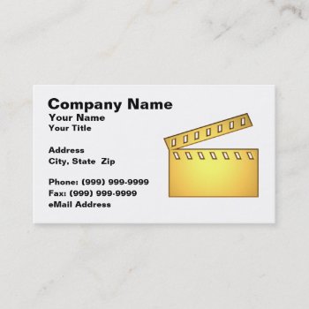 3d Movie Clap Board Business Card by GeoPappas at Zazzle