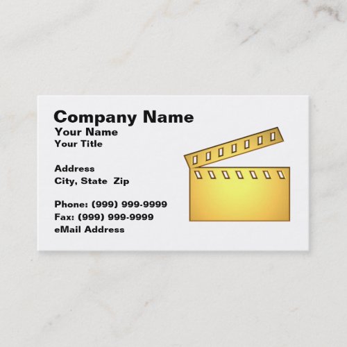 3D Movie Clap Board Business Card