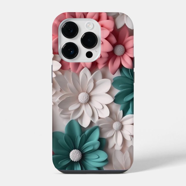 3D Multi-Colored Daisies  Iphone Case (Back)