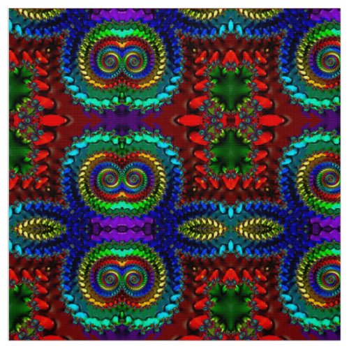 3D Multicoloured Very Bright Bold Fabric