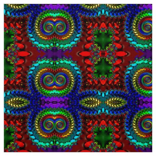 3D Multicoloured Very Bright Bold Fabric