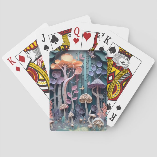 3D Mushroom Garden Poker Cards (Back)