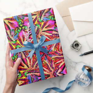 3D Neon Angles Wrapping Paper