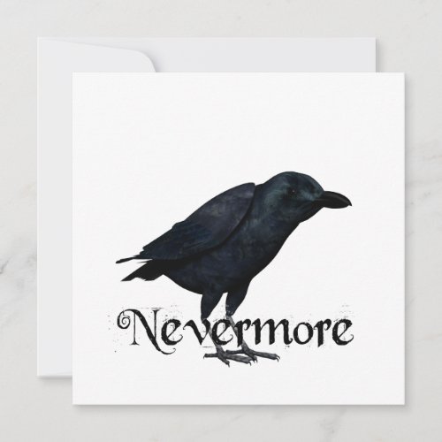 3D Nevermore Raven Invitation