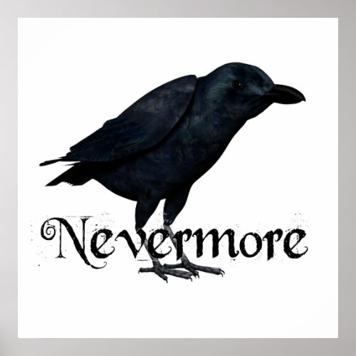 3D Nevermore Raven Poster